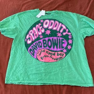 Urban outfitters oversized green david Bowie tshirt size l/xl